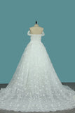 2024 Gorgeous Wedding Dresses A Line Tulle Off The Shoulder With Applique P5EX3RGS