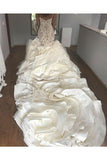 Mermaid Wedding Dresses Tulle With Applique And Ruffles Cathedral STFP8QYNDRM