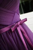2024 Tulle Bridesmaid Dresses Strapless Ruched Bodice With PSE6LRA9