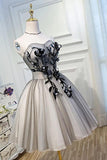 Elegant A Line Strapless Tulle Homecoming Dresses with Lace up Black Short Prom Dresses STF14974