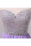 2024 Homecoming Dresses A Line Short/Mini Sweetheart Chiffon With Beads Color P5PSQ16N