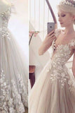 2024 Gorgeous Wedding Dresses Scoop Neck A-Line Tulle With PY4BGTAF