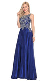 2024 A Line Prom Dresses Scoop Chiffon With Beading Sweep P4GLGZ8Z