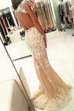 2024 Bateau Cap Sleeves Prom Dresses Mermaid Tulle With Appliques PL142SXB