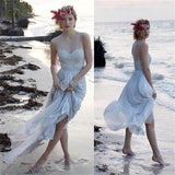 2024 Beach Unique New Design Beautiful Chiffon Wedding Dress Evening Prom