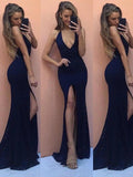 Sheath/Column Sleeveless Lace V-Neck Floor-Length Dresses TPP0002034