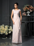 A-Line/Princess Scoop Lace Sleeveless Long Chiffon Mother of the Bride Dresses TPP0007076