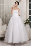 Ball Gown Sweetheart Sleeveless Beading Long Organza Wedding Dresses TPP0006935