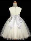 A-line/Princess Scoop Sleeveless Hand-made Flower Long Tulle Flower Girl Dresses TPP0007653