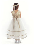 A-line/Princess V-neck Sleeveless Tulle Ankle-Length Flower Girl Dresses TPP0007668