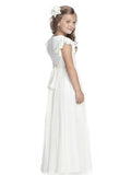 A-line/Princess Scoop Sleeveless Chiffon Floor-Length Flower Girl Dresses TPP0007618