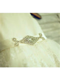 A-line/Princess Scoop Sash/Ribbon/Belt Sleeveless Knee-Length Lace Flower Girl Dresses TPP0007628