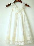A-line/Princess Straps Sleeveless Ruffles Tea-Length Chiffon Flower Girl Dresses TPP0007620